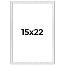 15x22 Frame White Real Wood Picture Frame Width 0.75 inches | Interior Frame Depth 0.5 inches |