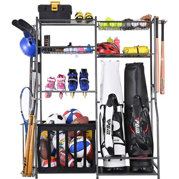 Mythinglogic Sport Equipment Storage Organizer Garage Sports Organizer