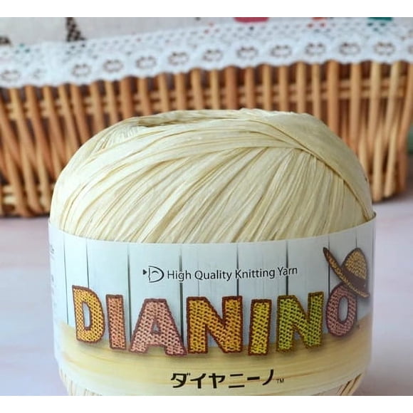 Japan higt quality kintting yarn RAFFIA hat bag space dyed kintting line thread 30g/roll 122meters