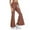 Yoga 152#Brown, variant on Womens Leggings Tummy Control Flared Leg Trousers Non See Through Comfort Activewear Stretchy Sports Workout L