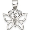 thumbnail image 4 of Sterling Silver Cz Butterfly Pendant (14 X 15) Made In China qp1165, 4 of 5