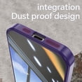 thumbnail image 3 of Dteck for iPhone 14 Pro Back Case, Shockproof Slim Clear Hard PC Back with Soft TPU Bumper Scratch Resistant Protective Transparent Anti-Scratch Phone Case, Darkpurple, 3 of 5