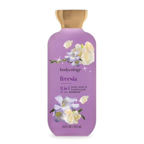 Bodycology 2in1 Body Wash & Bubble Bath, Freesia, 16 fl oz