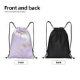 thumbnail image 5 of Bingfone Lavender Glitter Foil Stripes Drawstrings Backpacks Bags For Men Women Gym Drawstrings Bag, 5 of 9