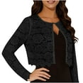 thumbnail image 7 of Purcolt Womens Elegant Floral Lace Cardigans Dressy Casual Open Front Long Sleeve Sheer Embroidery Jacket Summer Casual Office Crop Shrug Tops, 7 of 7