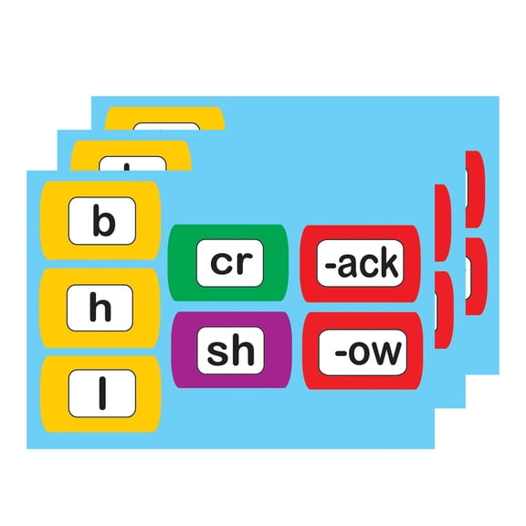 Ashley Productions Die-Cut Magnetic Foam Word Chunking, 100 Pieces Per Pack, 3 Packs