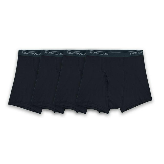 Bóxer Fruit of the Loom para Hombre Bóxer Trunk Algodón Sustentable Negro 4 Piezas Talla EG