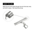 thumbnail image 5 of 10Sets Slide on End Clasps with Lobster Claw Clasps & Extension Chain 25mm for DIY Craft Making, Silver White, 5 of 6