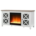 thumbnail image 4 of Evelyn&Zoe Colton Rectangular TV Stand with Crystal Fireplace for TV's up to 55", White/Gray Oak, 4 of 11