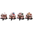 thumbnail image 4 of Northlight Set of 4 Gingerbread Train Christmas Stocking Holders 4.75", 4 of 9