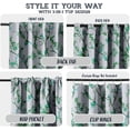 thumbnail image 3 of Vargottam 84 Inch Rod Pocket/Back Tab Cotton Curtains for Windows and Doors - Light Filtering Cotton - Light Filtering Drapes For Doors - Set of 2 Panels, 52"x84" - Tropical Tree Print (Green), 3 of 8