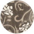 thumbnail image 1 of Safavieh Florida Shag Collection SG464-7913 Smoke and Beige Round Area Rug (4' Diameter), 1 of 3