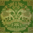 thumbnail image 4 of Stylo Culture Indian Decorative Sofa Brocade Olive Green And Gold Throw Pillow Covers 12x12 Jacquard Weave Banarasi Home Decor Pillow Covers Elephant Floral 30x30 cm Cushion Covers (Set Of 5), 4 of 4