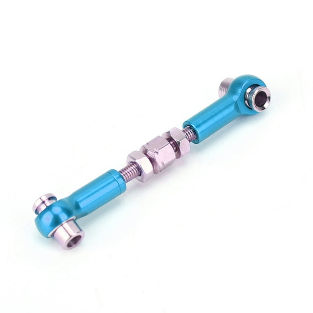 Servos Link, Tie Rod Set, 6pcs Réglable Tige Métal 47mm Accessoires Réglables Servo Links Tie Rod pour Voiture RC 1/10 Buggy Tourning Voiture Rouge, Violet, Noir, Bleu Foncé, Bleu Clair