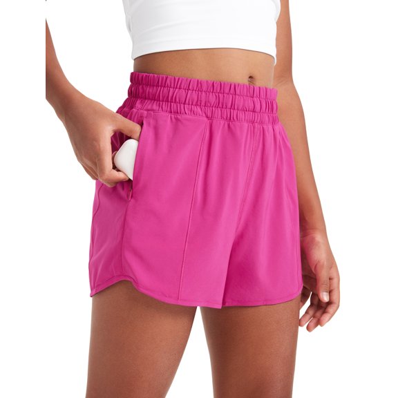 CRZ YOGA Girls Feathery-Fit Soft Athletic Shorts with Zipper Pocket Tennis Soccer Running Casual Liner Kids Teen