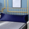 thumbnail image 6 of Ultra Soft and Silky Satin Body Pillowcase, Luxury Long Pillow Cover for Hair and Skin, 20" x 54", Navy Blue, 6 of 6