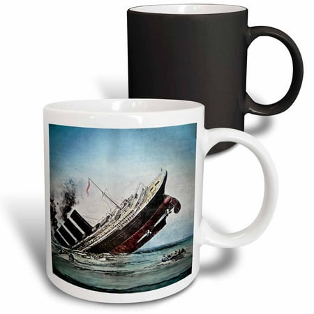 

3dRose Titanic Sinking Magic Lantern Slide Magic Transforming Mug 11oz
