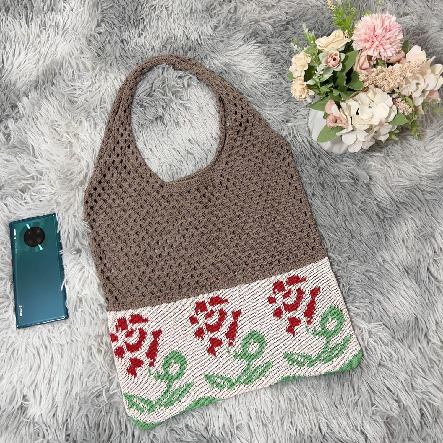 Kukuzhu Fairy Tote Bag Aesthetic Tote Bag Y2k Bag Tote Bag Aesthetic Y2k Crochet Tote Bag Aesthetic
