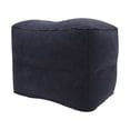 thumbnail image 3 of Almohada para reposapiés inflable de dos capas con válvula de aire única, flocado de PVC, portátil, para reducir la fatiga, almohada para pies de avión para oficina, hogar, tren, viajes, azul osc, 3 of 10