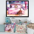 thumbnail image 3 of Designart 'Brown Dog Looking Under the Bed and Teddy Bear' Farmhouse Framed Art Print, 3 of 4