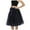 Black, variant on IROINNID Empire Waist tail Skirts For Women Basic Versatile Stretchy A-line Flared Casual Skater Skirt Solid Color Skirt