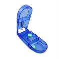 thumbnail image 1 of Coupe-pilules Bleu - Pilules Fendues Efficacement avec Protection de Lame Rétractable, 1 Unité, 1 of 5