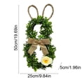 thumbnail image 3 of Easter Bunny Wreath for Front Door Artificial Rabbit Shaped Greenery Spring Wreaths with Flowers Bow Easter Door Hanging Decorations for Garden Wall Window Porch Home Decor, 3 of 6