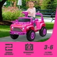 thumbnail image 2 of Jojoka 6V Kids Ride On Car for Toddlers - Battery Powered Electric Ride on Toys for Kids with Music, LED Light, FM, Horn, Rear Storage, Riding 4 Wheels Toy for Boys & Girls Aged 3-6 Years, Rose, 2 of 7