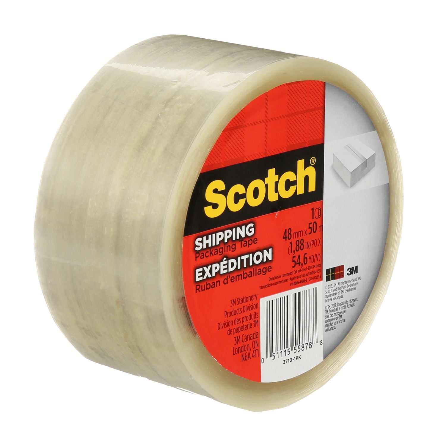 Ruban emb. et expéd. 3710 Scotch®, 48 mm x 50 m, 1 rouleau/paquet