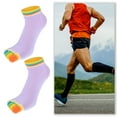 thumbnail image 3 of 4 Pairs Full Finger Toe Socks Men Women Non Slip Sticky Five Toe Socks for Sport Daily Fit Mutlicolor Light Purple, 3 of 7