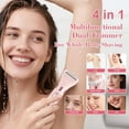 thumbnail image 4 of Maquinilla de afeitar eléctrica Hatteker 4 en 1 para mujer con recortadora corporal, color rosa, 4 of 9