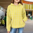 thumbnail image 5 of Mercatoo Kids Loose Tops Girls 𝗛oodie Cute Plaid Long Sleeve Fashion Sweatshirts Lightweight 𝗛oodie with Pockets, 5 of 7
