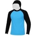 thumbnail image 3 of Abomasnow Men's UPF 50+ Sun Protection Hoodie Shirt Long Sleeve UV Fishing Outdoor Hiking Rash Guard, 3 of 5