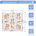 thumbnail image 4 of Coolnut Pink Owls Washcloths Towels, Highly Absorbent and Soft Cotton Face Cloths, 2 Pack Quick Dry Wash Cloths - 12 X 12 Inches Washcloth Gift, 4 of 7