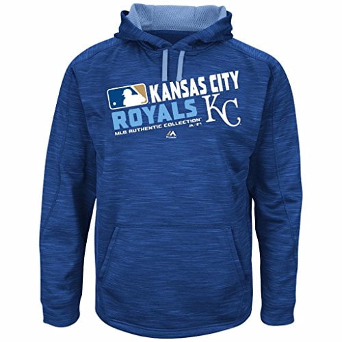 MLB Men's Big and Tall On-Field Team Choice Streak Therma Base Fleece Hoodie (4XT, Kansas City Royals) by Profile