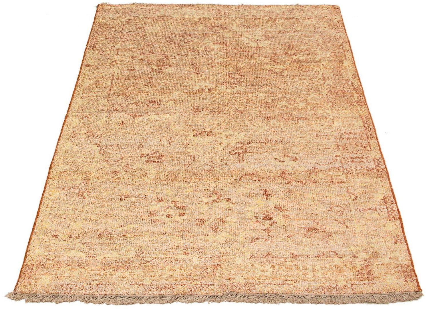 ECARPETGALLERY 5'0" x 7'10"  Transitional Jules Oushak Hand-knotted Area Rug for Living Room, Dining Room and Bedroom in Brown