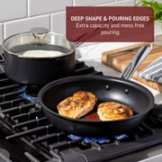 T-fal Cook & Strain Non-Stick, 20 Piece Cookware Set, Black