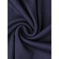 thumbnail image 5 of INSPIRE CHIC Women's Mock Neck Bodysuit Elegant Polka Dot Long Mesh Sheer Sleeve Slim Fit Bodysuits L Dark Blue, 5 of 6
