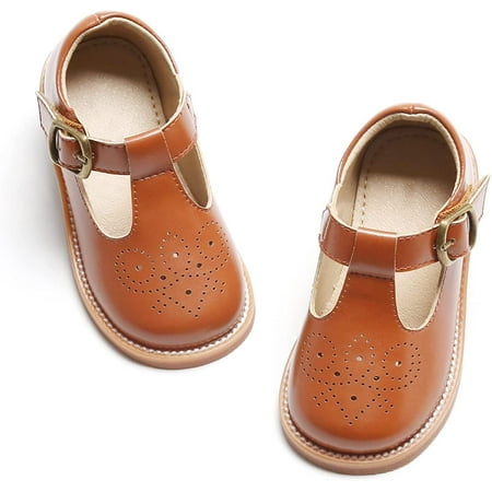 

QWZNDZGR Toddler Little Girl Mary Jane Dress Shoes - Ballet Flats for Girl Party School Shoes
