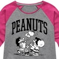 thumbnail image 3 of Peanuts - Collegiate Art - Toddler And Youth Girls Raglan Graphic T-Shirt, 3 of 5