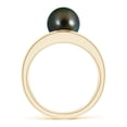 thumbnail image 2 of ANGARA Solitaire Tahitian Cultured Pearl Double Shank Ring in 14K Yellow Gold for Women | June Birthstone, Birthday, Anniversary, Jewelry Gift for Women | Pearl Ring, 2 of 8