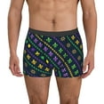 thumbnail image 2 of Goofa Mardi Gras Strings of Beads Printed Men's Boxer Briefs Underwear, Moisture-Wicking Underwear, Trunk,Soft and Breathable Cotton Underwear-Large, 2 of 9