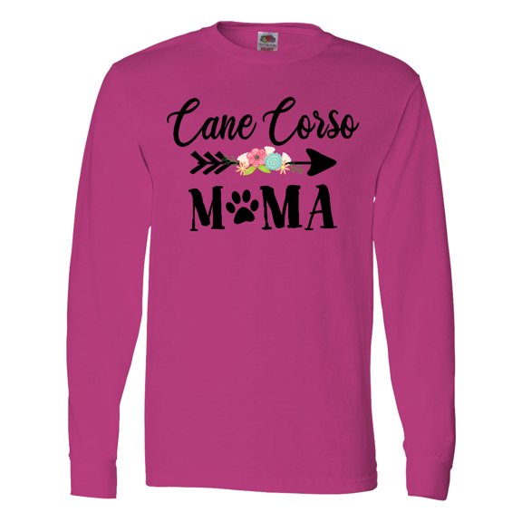 Inktastic Cane Corso Mama with Flowers and Arrow Long Sleeve T-Shirt