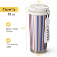 thumbnail image 4 of Modern 18oz Double Drinking Coffee Mug – Vacuum Insulated Stainless Steel Travel Cup with Leakproof Lid, 316 Steel Thermos Tumbler for Hot & Cold Beverages, 4 of 7