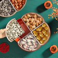 thumbnail image 3 of Persimmon New Year Candy Boxes 4 Compartment Serving Plate for Fruits Snacks Candy, 3 of 5