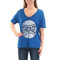 THE ORIGINAL RETRO BRAND $34 Womens New 1595 Blue Chicago Top XS B+B