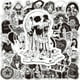 thumbnail image 4 of 50 pegatinas de grafiti de calavera gótica en blanco y negro, pegatinas impermeables para scooter, guitarra, cubierta de carrito, 4 of 6