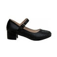 thumbnail image 3 of Badgley Mischka Little Kids Girls Block Heel Rhinestone Dress Shoes,   Black, 3, 3 of 7