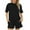 Black, variant on Women 2 Piece Outfits Sweat Shorts Sets 2025 Trendy Crew Neck Short Sleeve Sweatshirts and Shorts with Pockets Matching Set Sweatsuit Tracksuit Summer Clothes,Ot-10,Navy,M