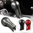 thumbnail image 1 of Carbon Fiber Car Shift Knob Cover For Chevrolet Camaro 2010 2011 2012 2013 2014 2015 Black/Red, 1 of 5
